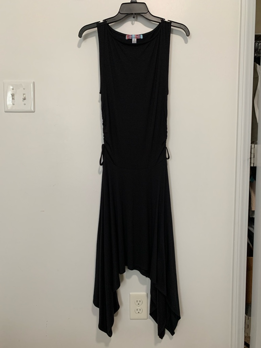 NWOT Urban Outfitters Bianca Boat Neck Mini Dress Black - Picture 6 of 10